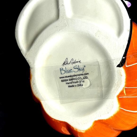 Hello Kitty Halloween Pumpkin Candy Dish HARD TO FIND!!!! RARE!!! Blue‎ Sky - Picture 6 of 9